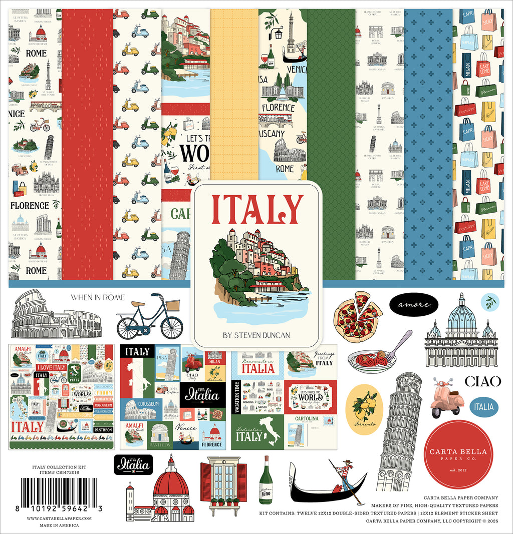 Carta Bella Collection Kit 12"X12"-Italy