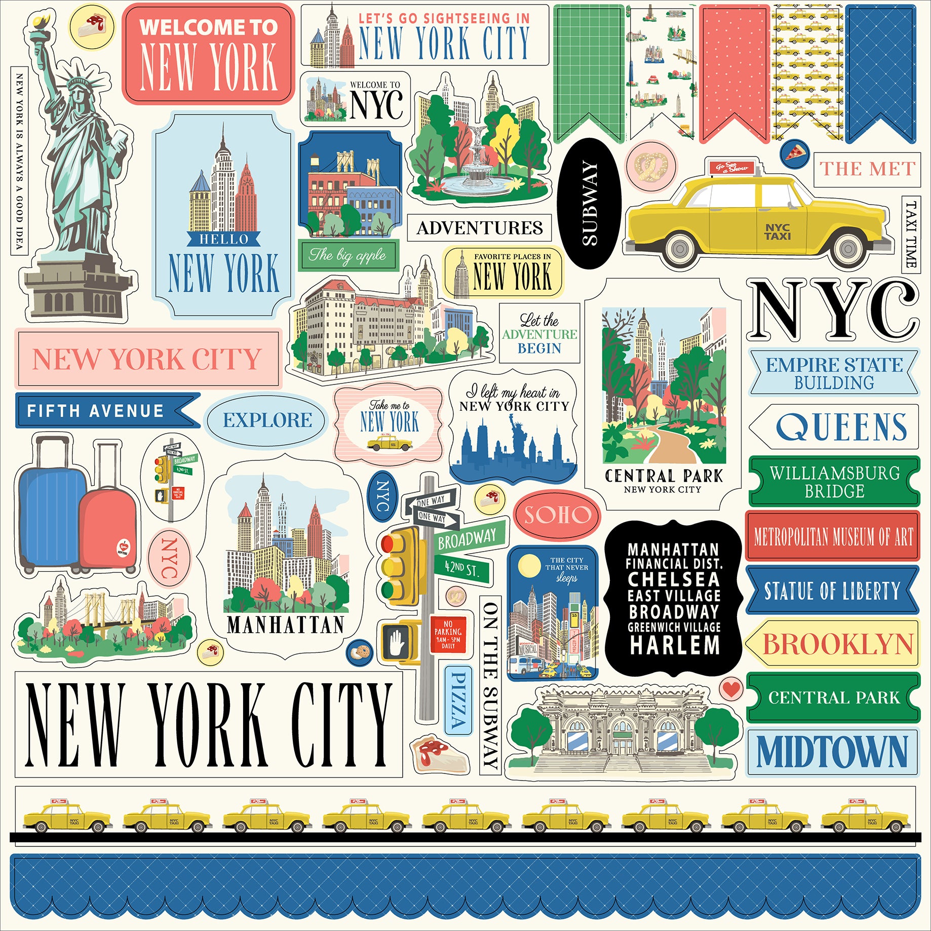 Carta Bella New York Cardstock Stickers