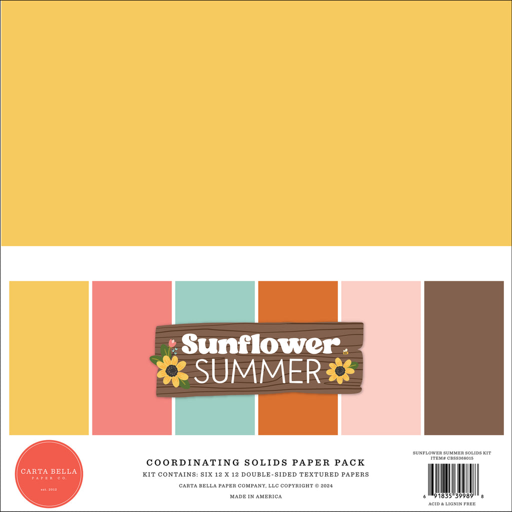 Carta Bella Sunflower Summer Solids Collection Kit