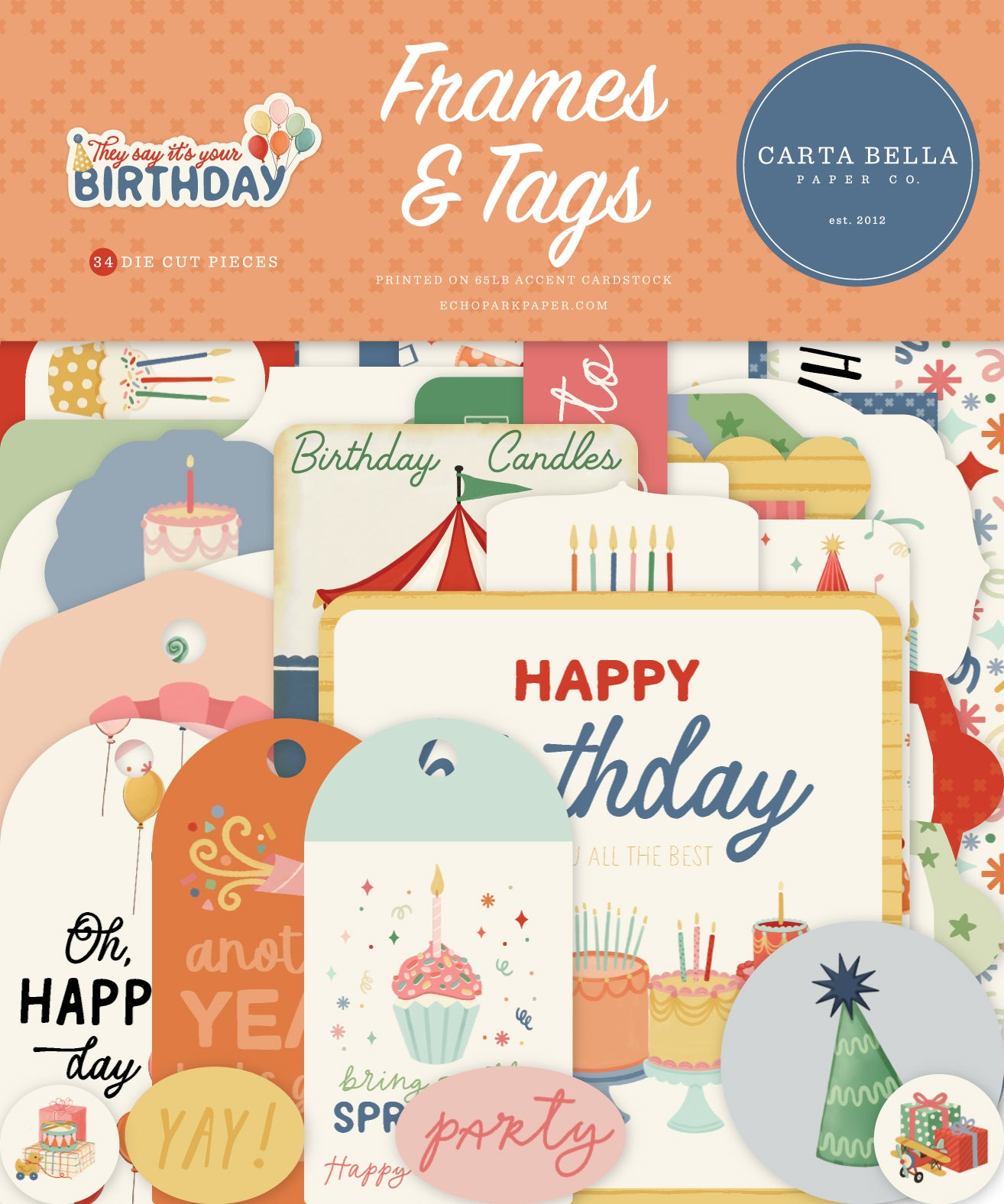 Carta Bella They Say It's Your Birthday Frames & Tags