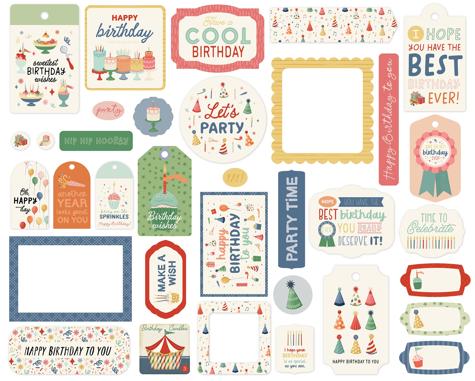 Carta Bella They Say It's Your Birthday Frames & Tags