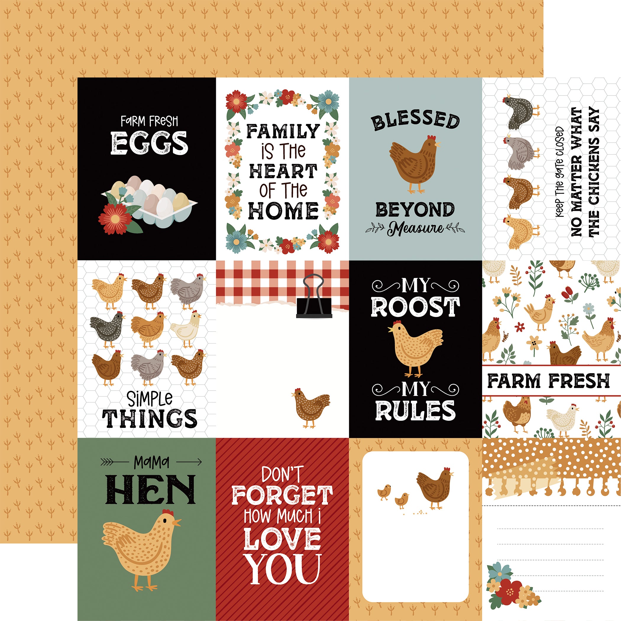 Echo Park Chickens Collection Kit 12"X12"