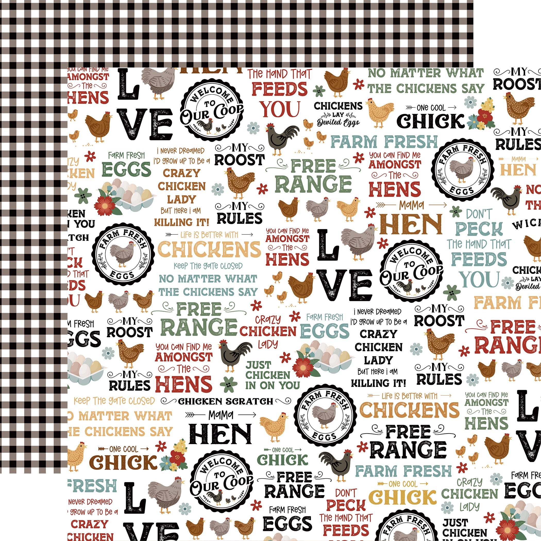 Echo Park Chickens Collection Kit 12"X12"