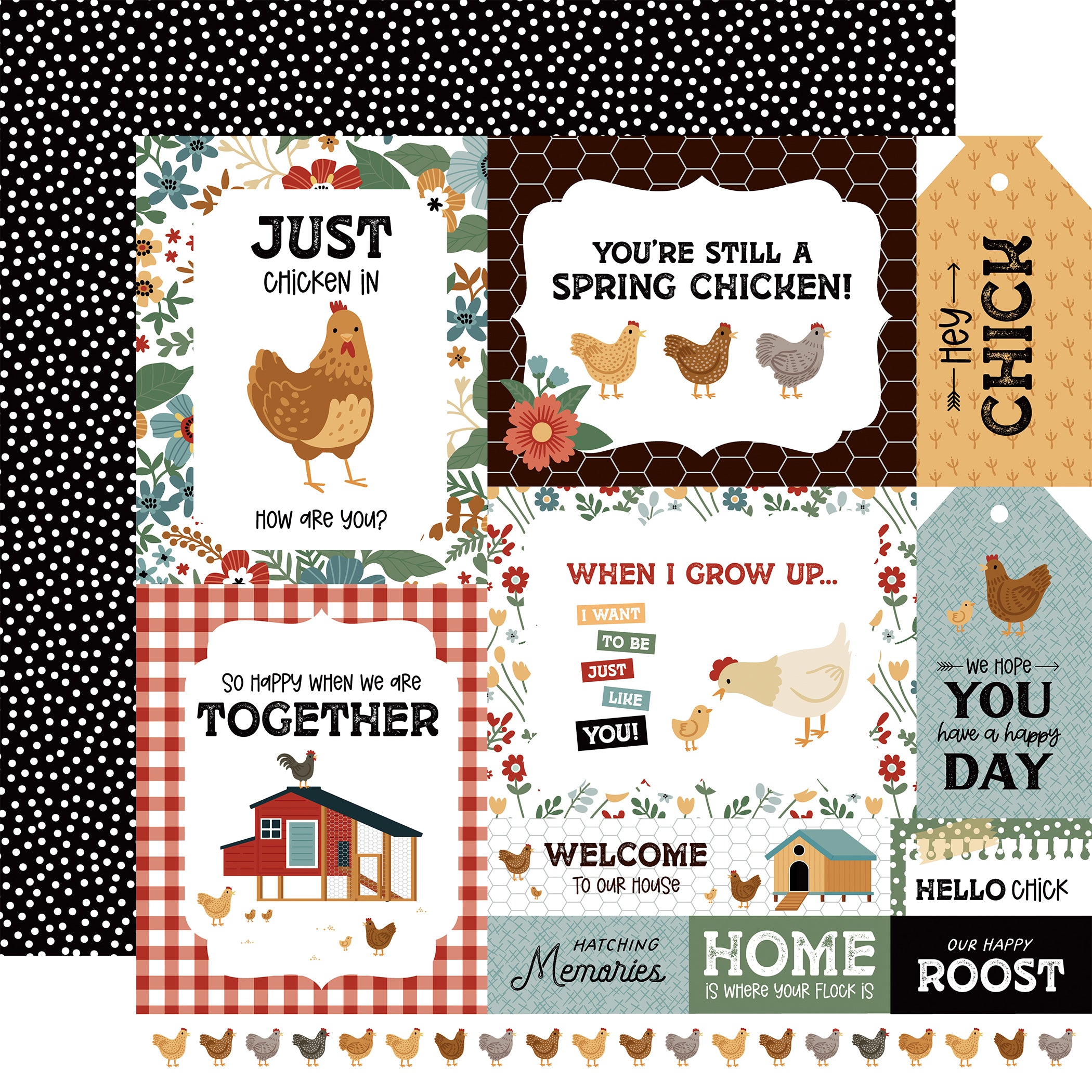 Echo Park Chickens Collection Kit 12"X12"