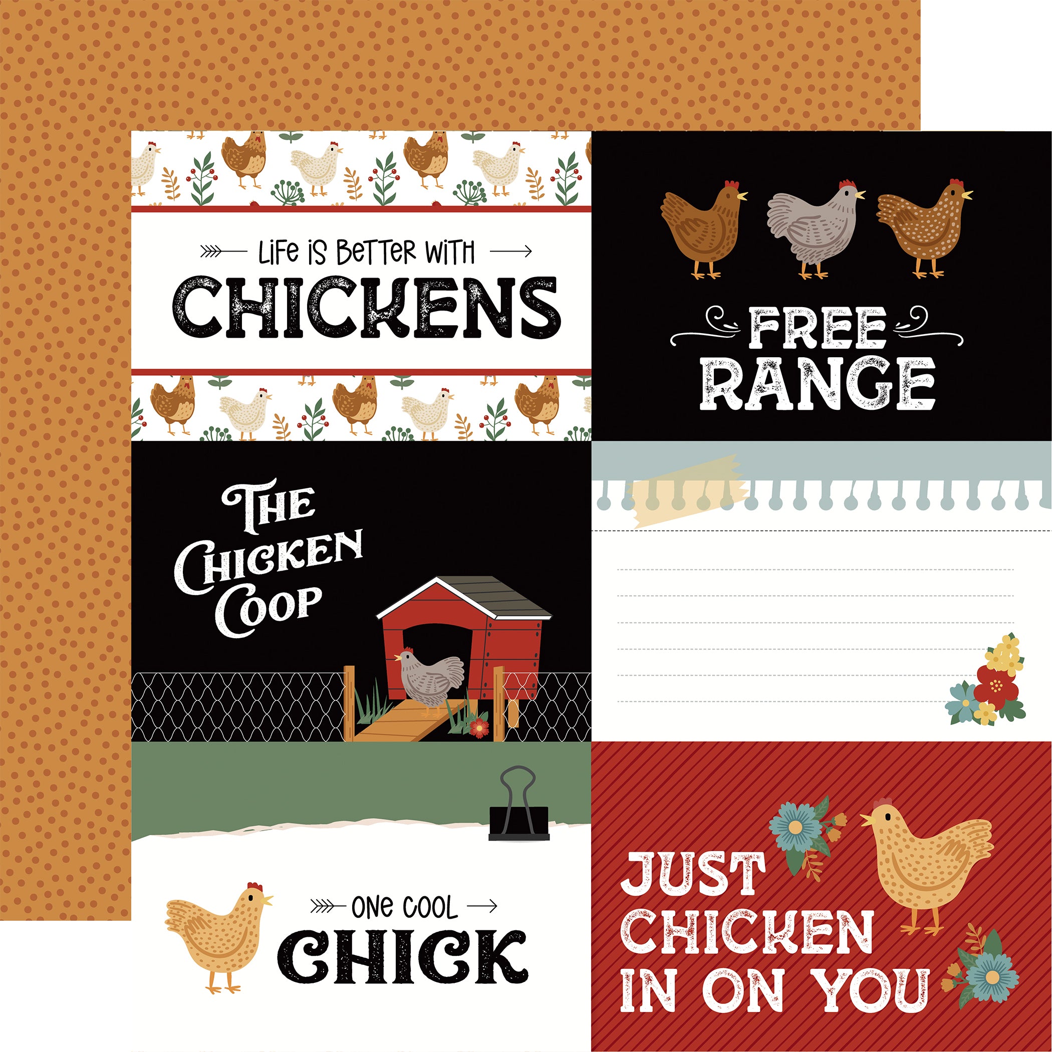 Echo Park Chickens Collection Kit 12"X12"