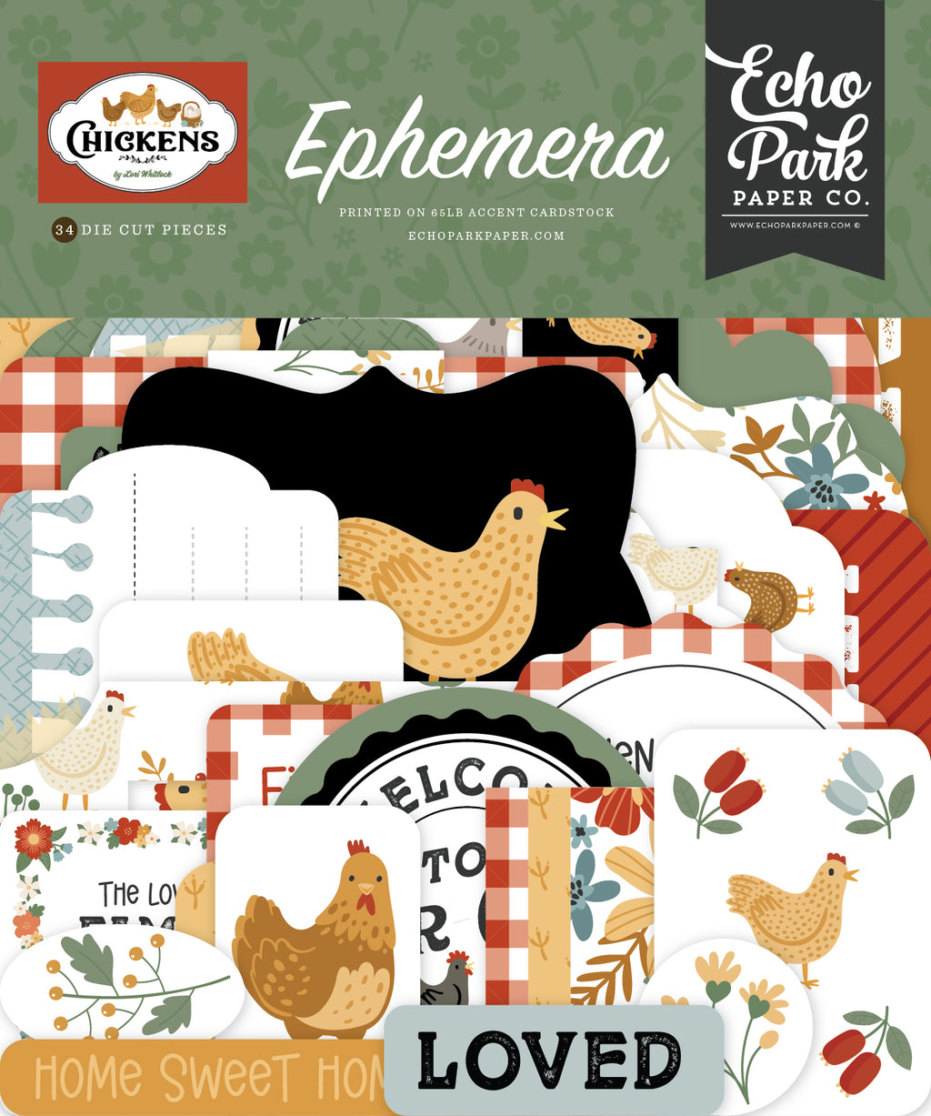 Echo Park Chickens Ephemera Icons