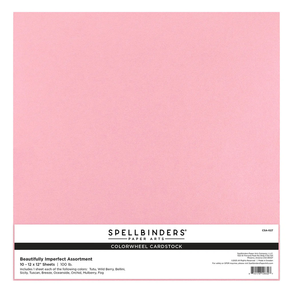 Spellbinders Beautifully Imperfect ColorWheel Cardstock 12x12 (10 sheets)