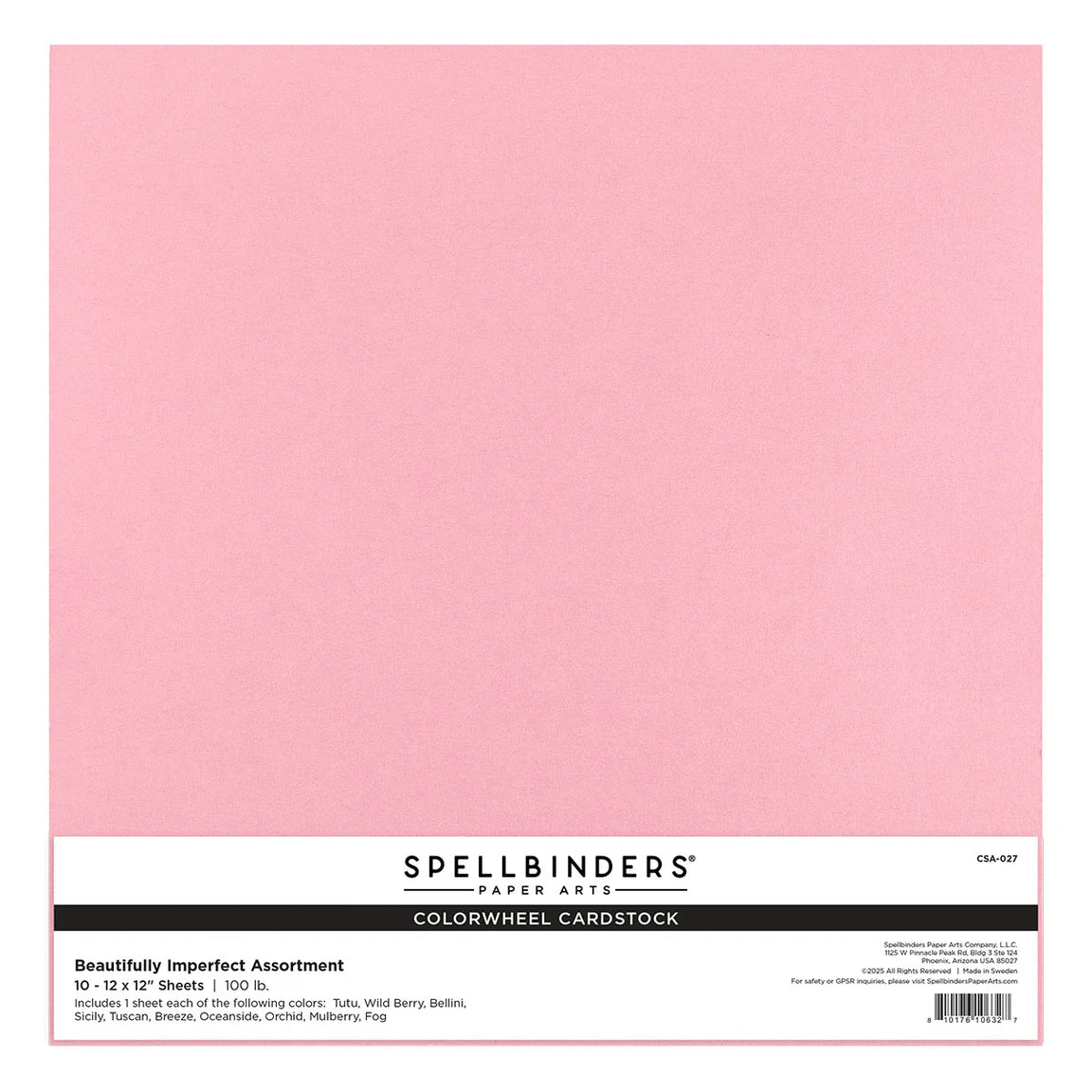 Spellbinders Beautifully Imperfect ColorWheel Cardstock 12x12 (10 sheets)