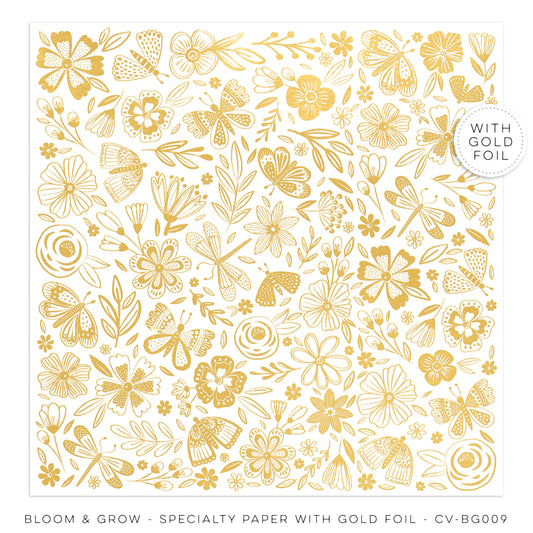 Cocoa Vanilla Studio Bloom & Grow “Specialty Paper with Gold Foil”