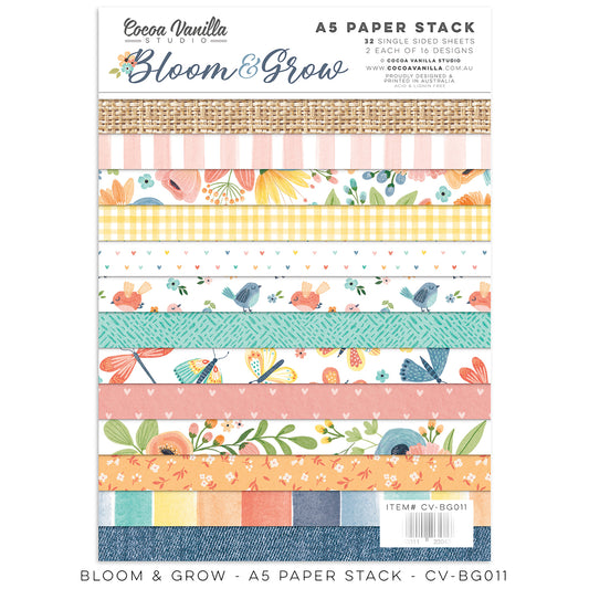 Cocoa Vanilla Studio Bloom & Grow A5 Paper Stack