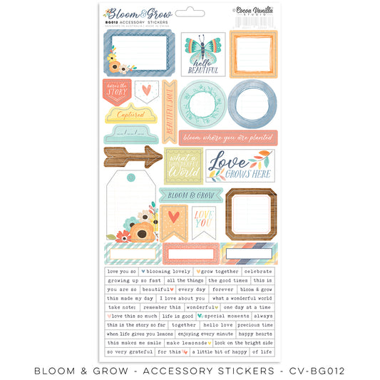 Cocoa Vanilla Studio Bloom & Grow Accessory Stickers