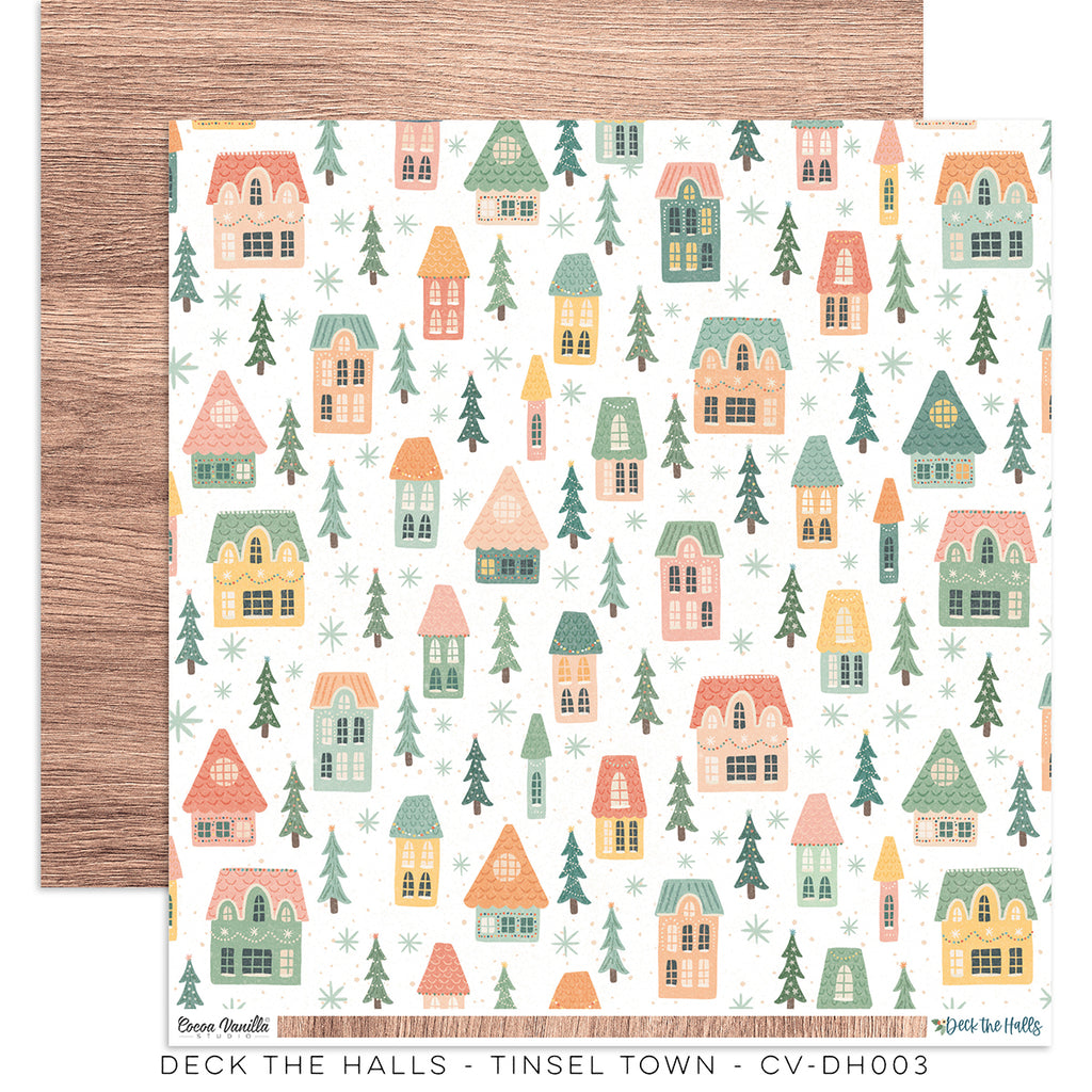 Cocoa Vanilla Studio Deck The Halls "Tinsel Town" Paper