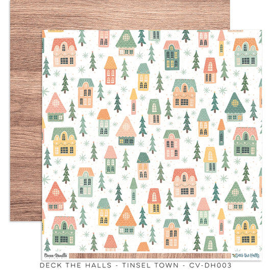 Cocoa Vanilla Studio Deck The Halls "Tinsel Town" Paper