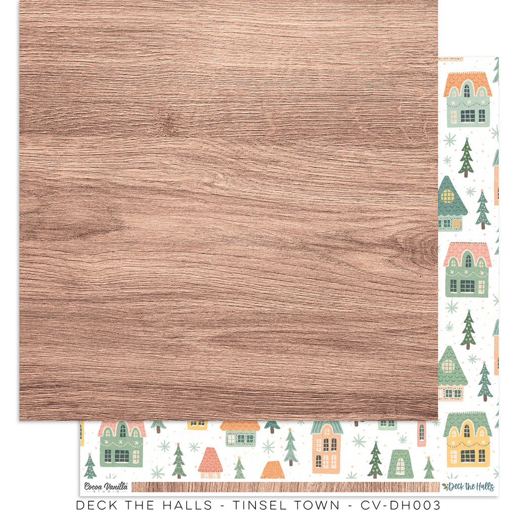 Cocoa Vanilla Studio Deck The Halls "Tinsel Town" Paper