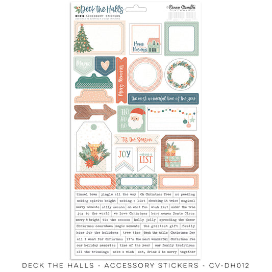 Cocoa Vanilla Studio Deck The Halls Accessory Stickers