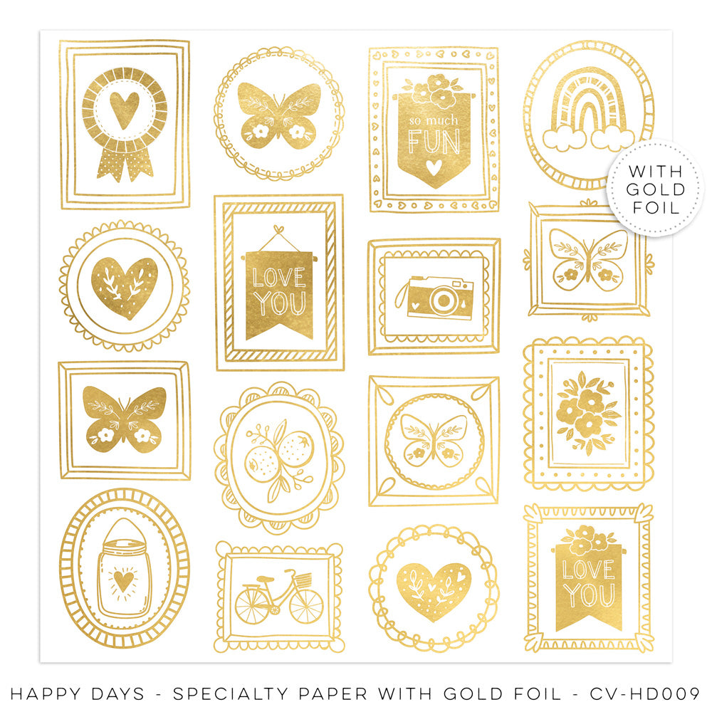 Cocoa Vanilla Happy Days - Specialty Paper with Gold Foil