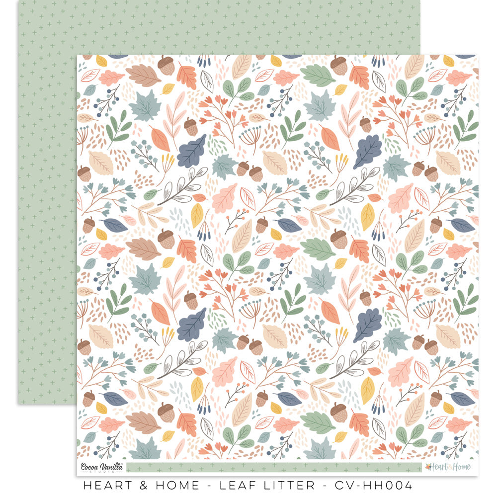 Cocoa Vanilla Heart & Home "Leaf Litter" Paper