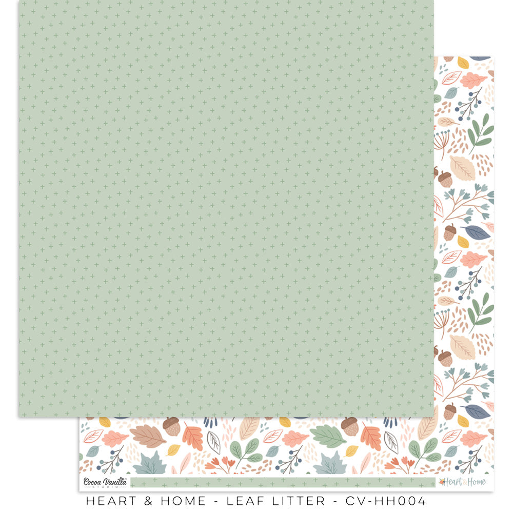 Cocoa Vanilla Heart & Home "Leaf Litter" Paper