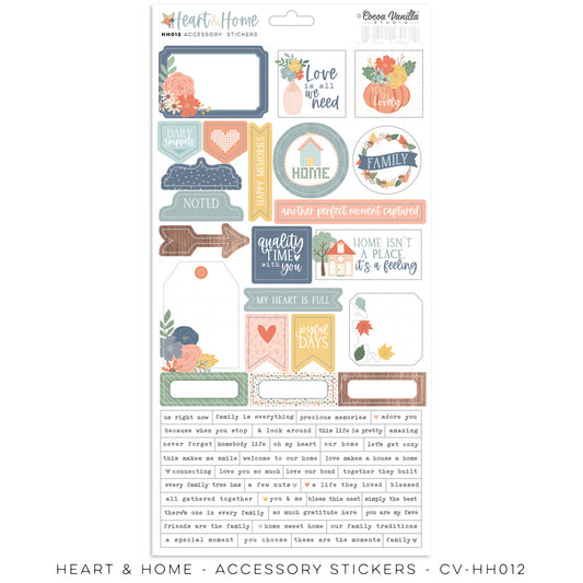 Cocoa Vanilla Heart & Home Accessory Stickers