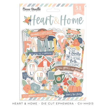 Cocoa Vanilla Heart & Home Die Cut Ephemera