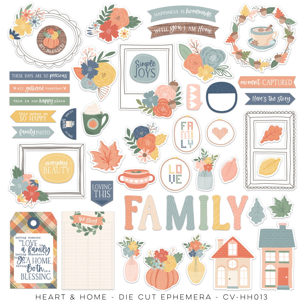 Heart & Home Die Cut Ephemera