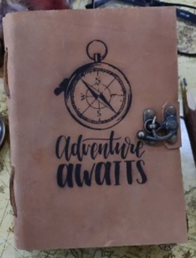 Handmade Leather Journal : 6" x 8" Adventure Awaits