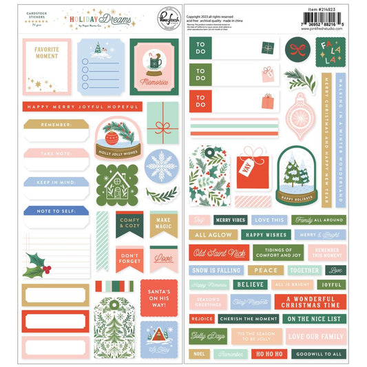 Pinkfresh Studio Holiday Dreams Cardstock Stickers