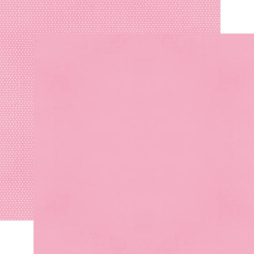 A pink 12x12 cardstock paper with a smooth, matte finish.