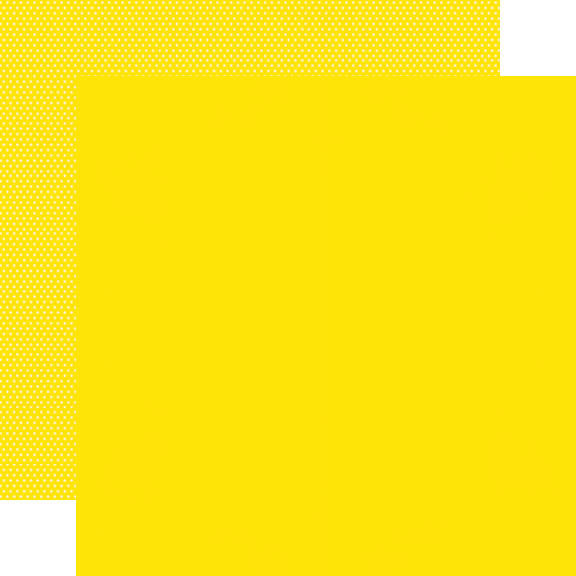 A bright yellow 12x12 inch cardstock from Simple Stories Color Vibe, shown with a textured pattern on one corner and a solid yellow on the other.