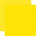 A bright yellow 12x12 inch cardstock from Simple Stories Color Vibe, shown with a textured pattern on one corner and a solid yellow on the other.