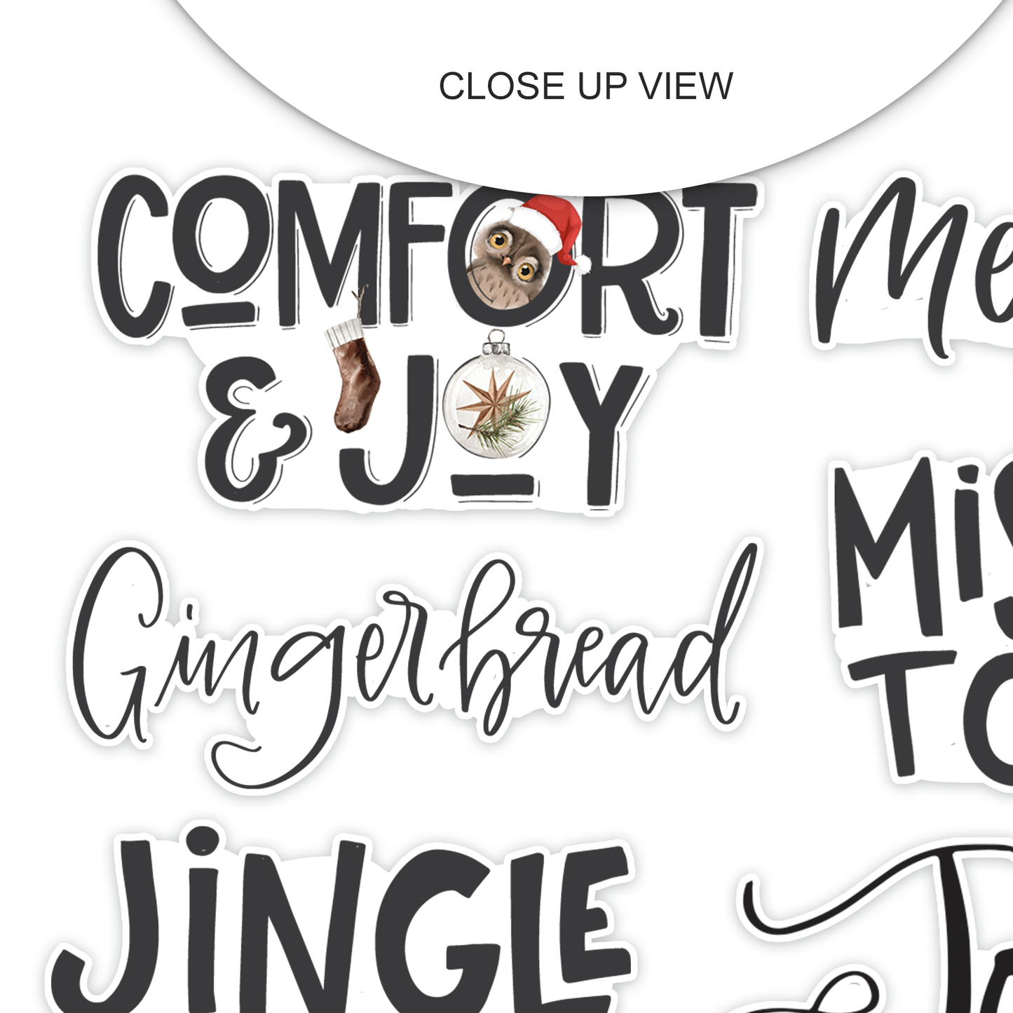 Pretty Little Studio Comfort & Joy Die-Cuts - Jingle Words