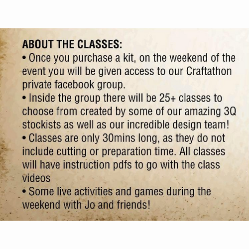 3Quarter Designs Craft-a-thon 2026 – Video Class + Kit - PREORDER