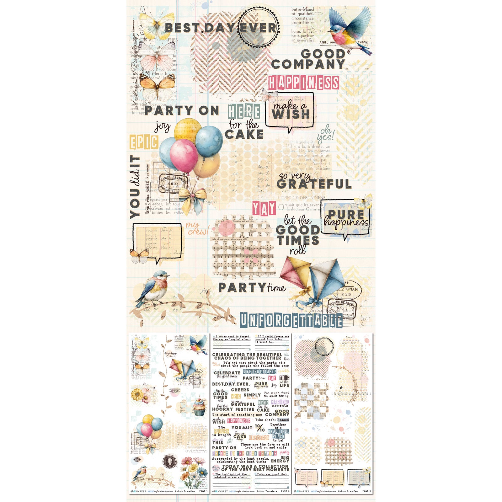 Glimmer and Glee 6 x12 Blendable Rub-on Transfer Set