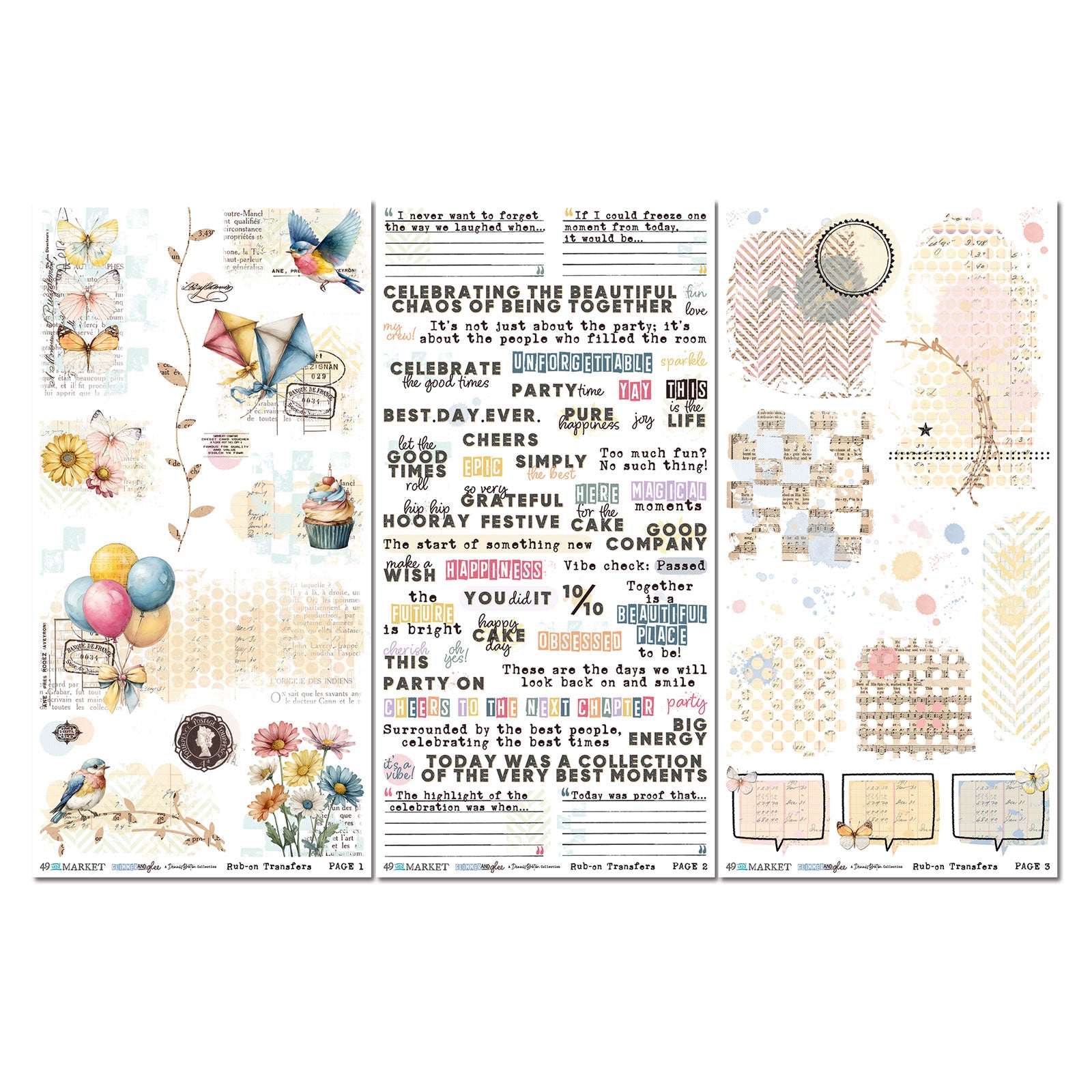 Glimmer and Glee 6 x12 Blendable Rub-on Transfer Set