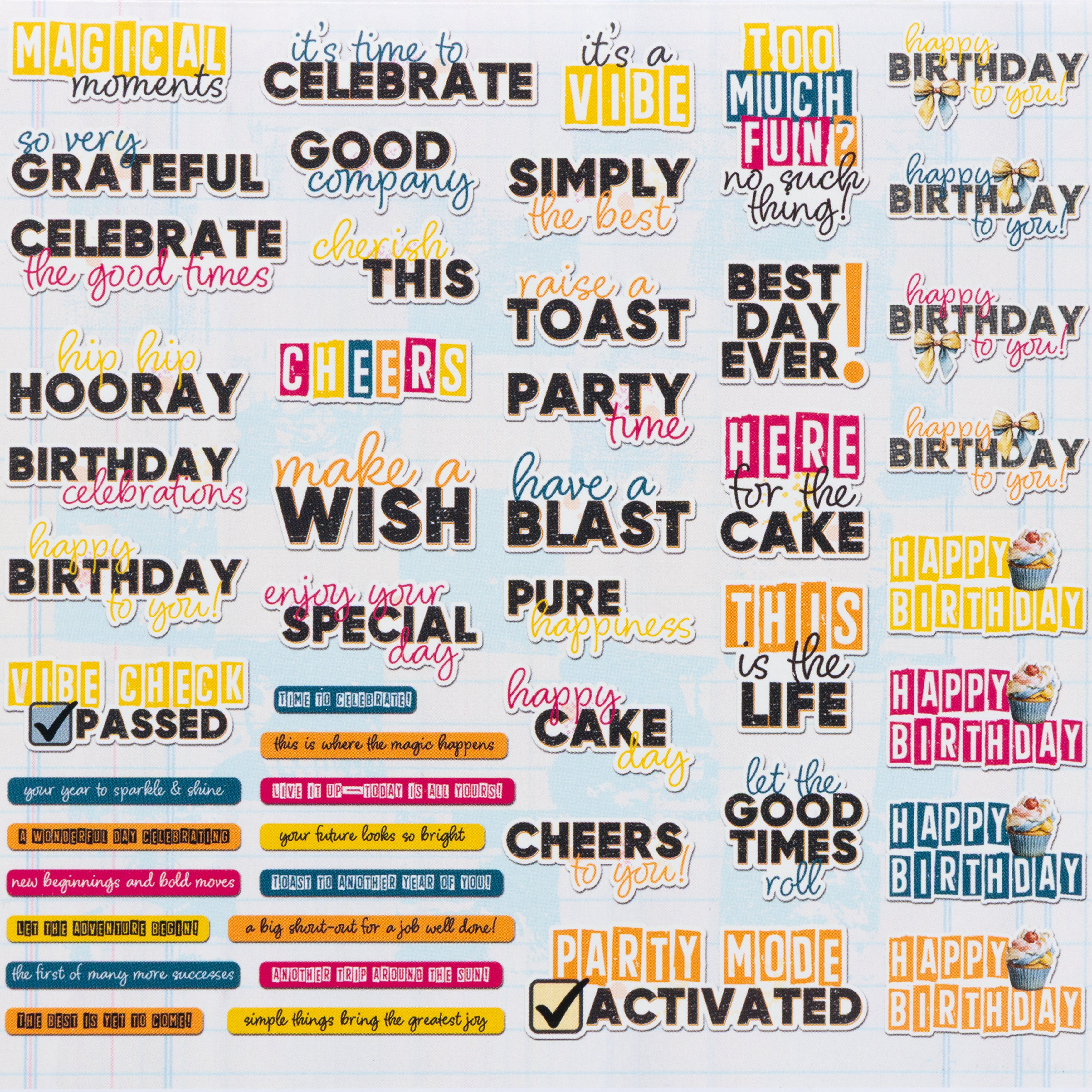 Glimmer and Glee Chipboard Set