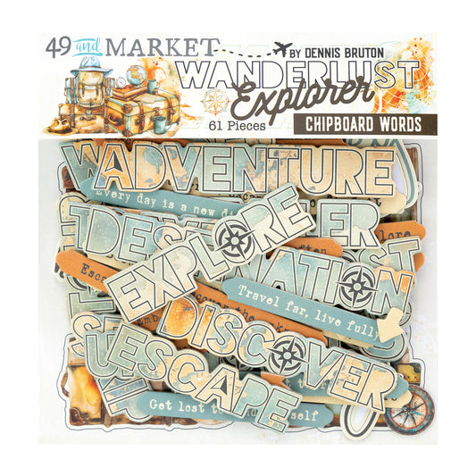 49 and Market Wanderlust Explorer - Chipboard Words