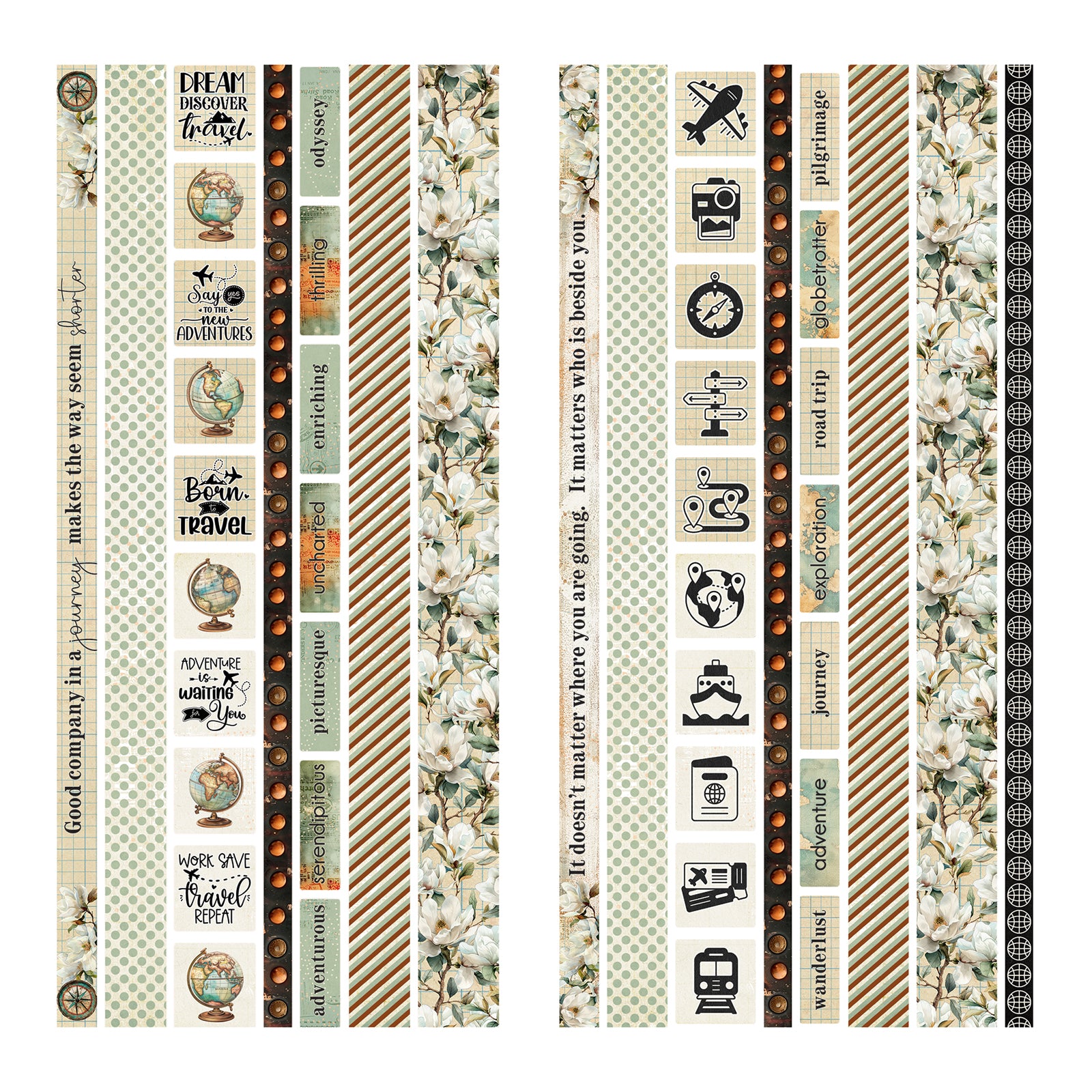 Wanderlust Explorer - Washi Tape Sheet Set