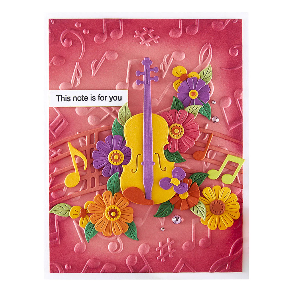 Spellbinders Bibi's Musical Notes 3D Embossing Folder