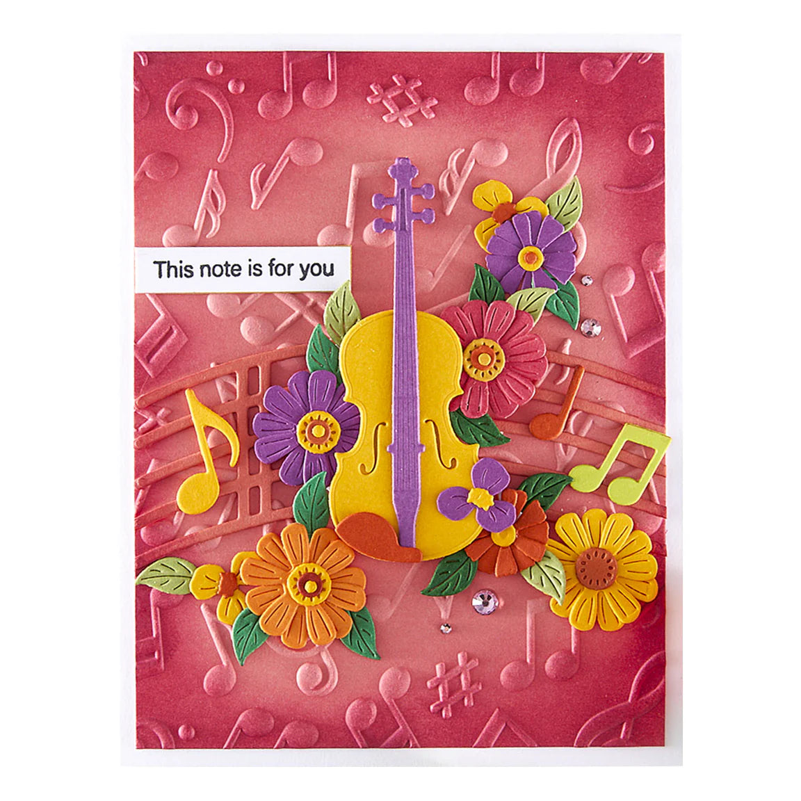 Spellbinders Bibi's Musical Notes 3D Embossing Folder