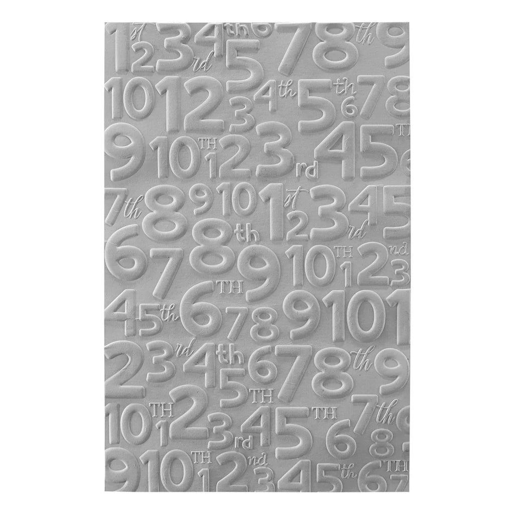 Classic Pooh Birthday Numbers 3D Embossing Folder