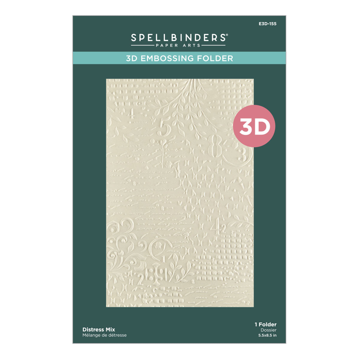 Beautifully Imperfect Distress Mix 3D Embossing Folder