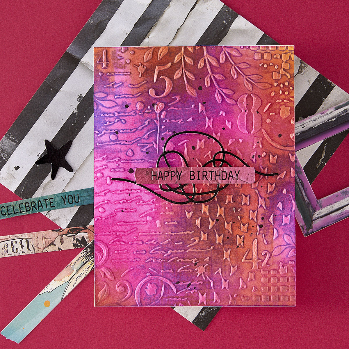Beautifully Imperfect Distress Mix 3D Embossing Folder