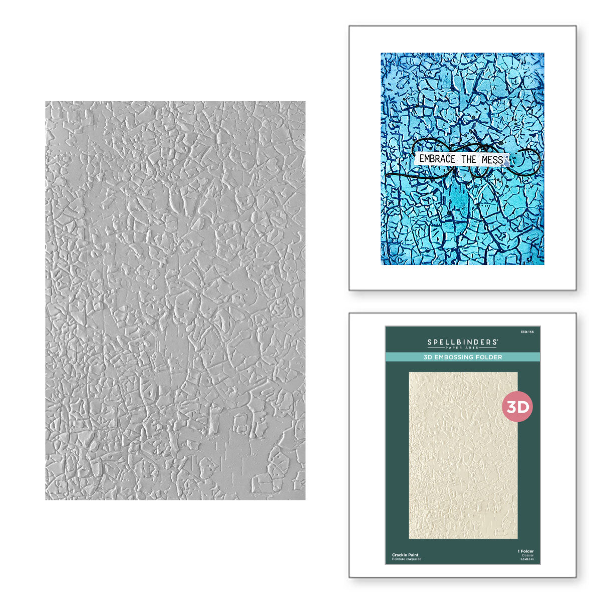 Beautifully Imperfect Crackle Paint 3D Embossing Folder