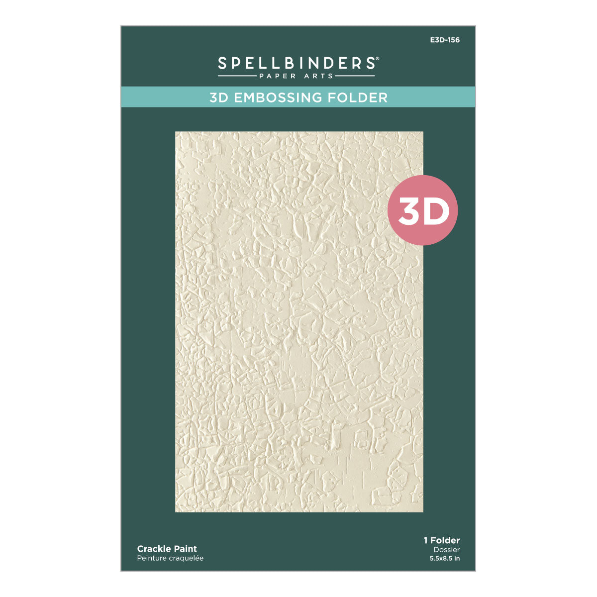 Beautifully Imperfect Crackle Paint 3D Embossing Folder