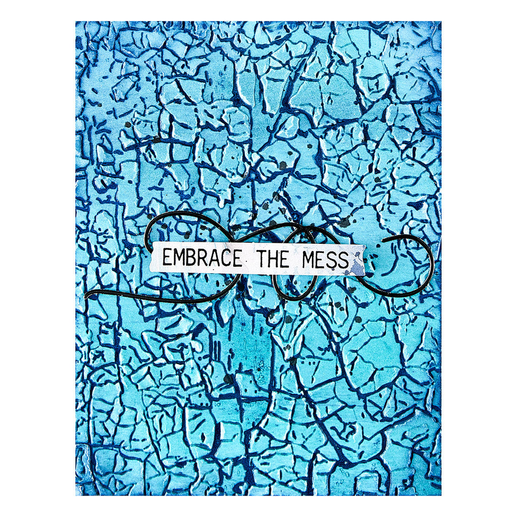 Beautifully Imperfect Crackle Paint 3D Embossing Folder