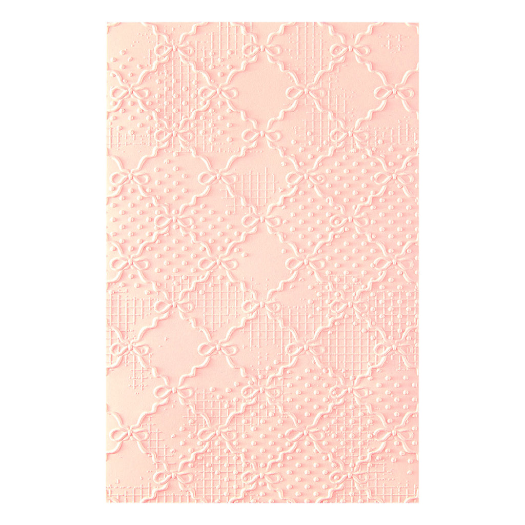 Buttons & Keepsakes - Ribbons & Seams 3D Embossing Folder