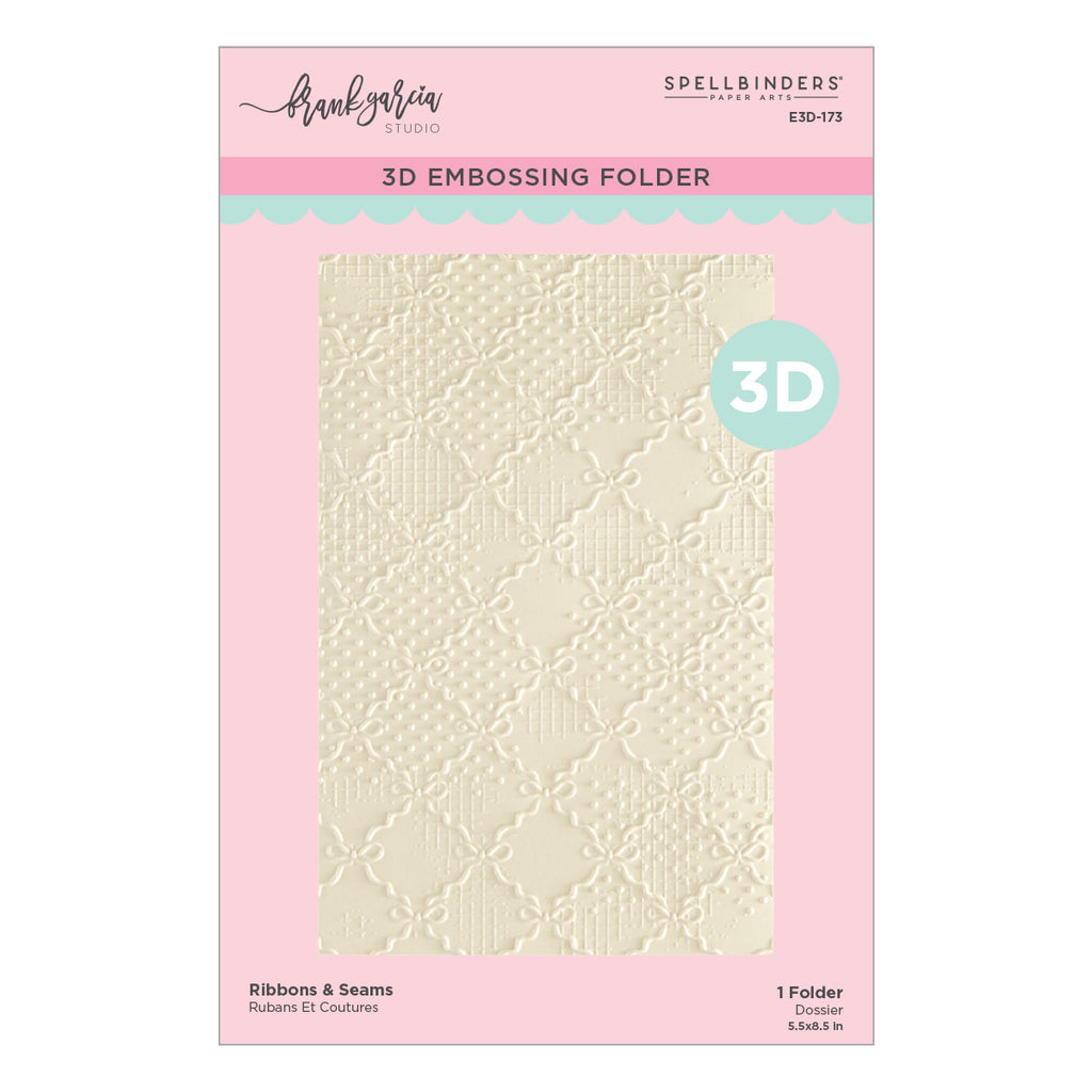 Buttons & Keepsakes - Ribbons & Seams 3D Embossing Folder