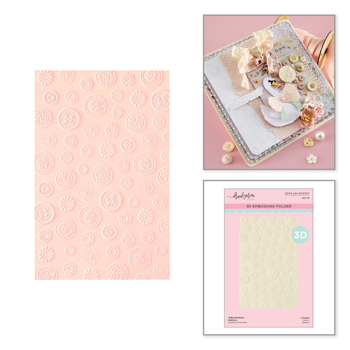 Buttons & Keepsakes - Haberdashery Buttons 3D Embossing Folder