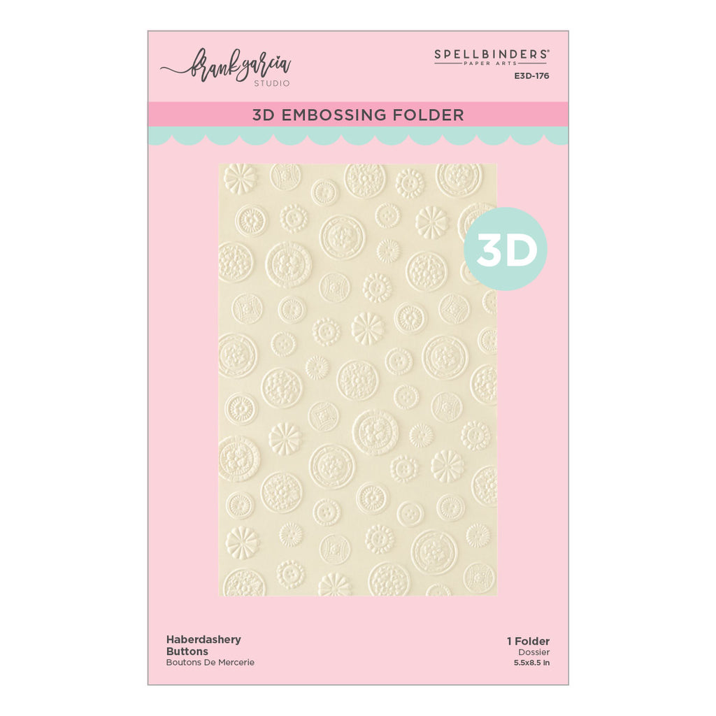 Buttons & Keepsakes - Haberdashery Buttons 3D Embossing Folder