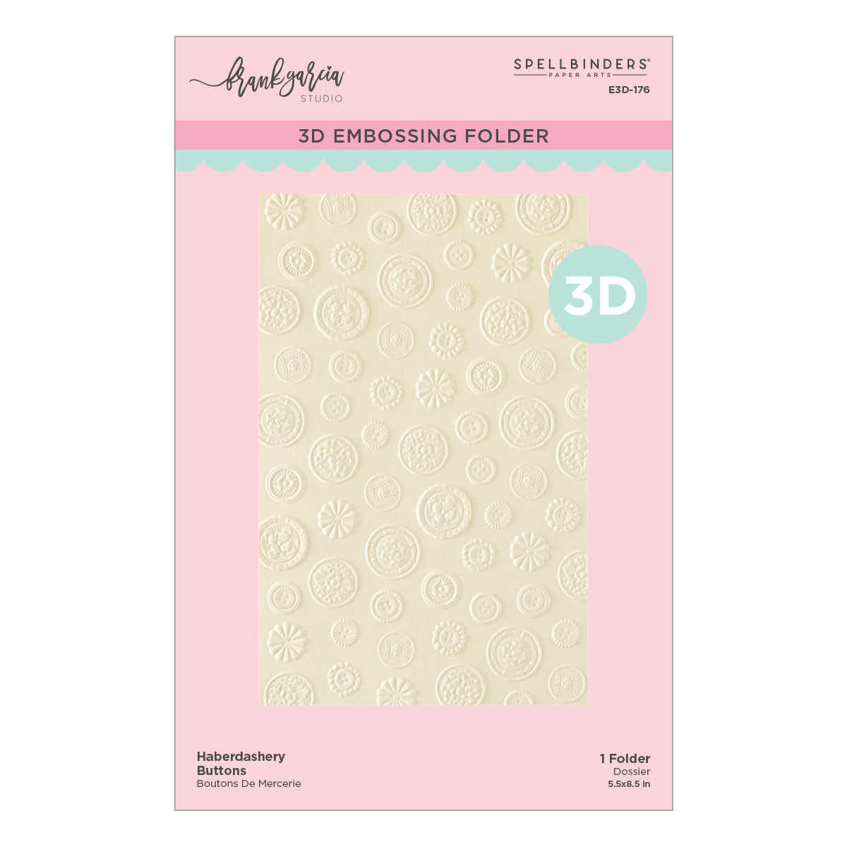 Buttons & Keepsakes - Haberdashery Buttons 3D Embossing Folder